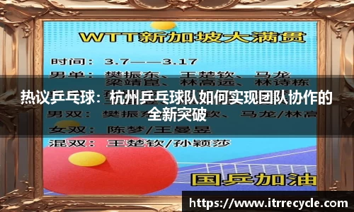热议乒乓球：杭州乒乓球队如何实现团队协作的全新突破